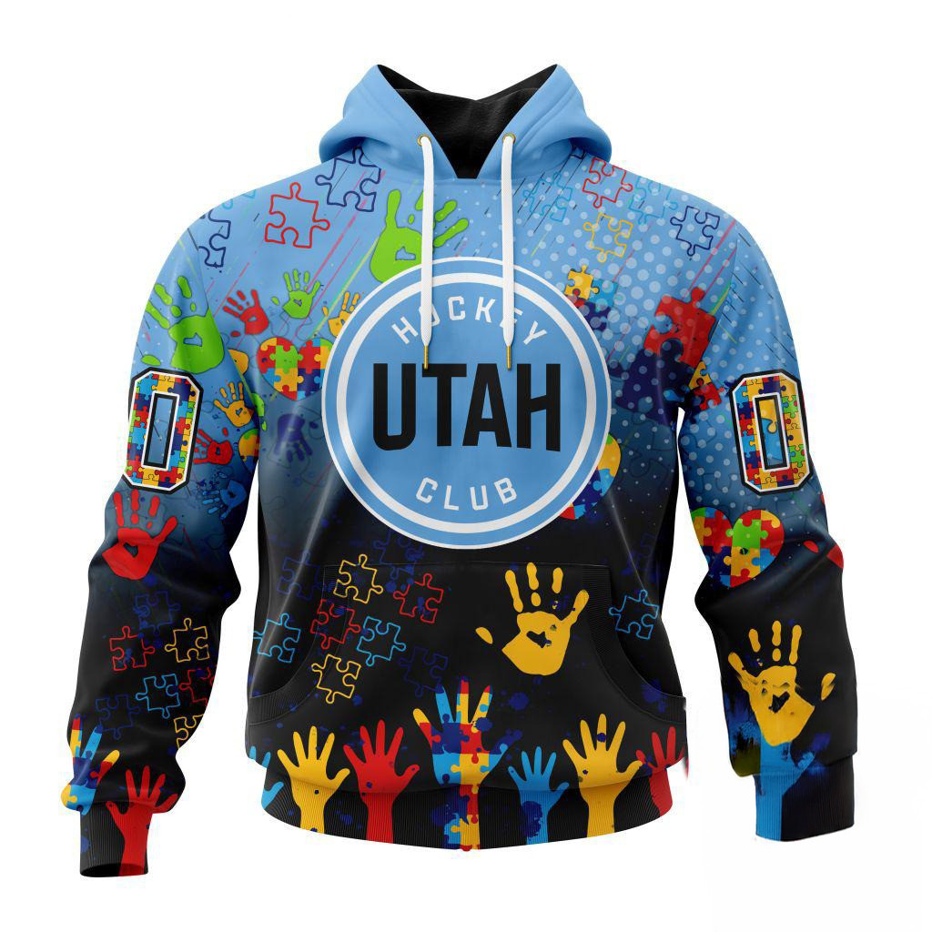 Custom NHL Utah Hockey Club Special Autism Awareness Hoodie Gift Ideas For Hockey Lovers