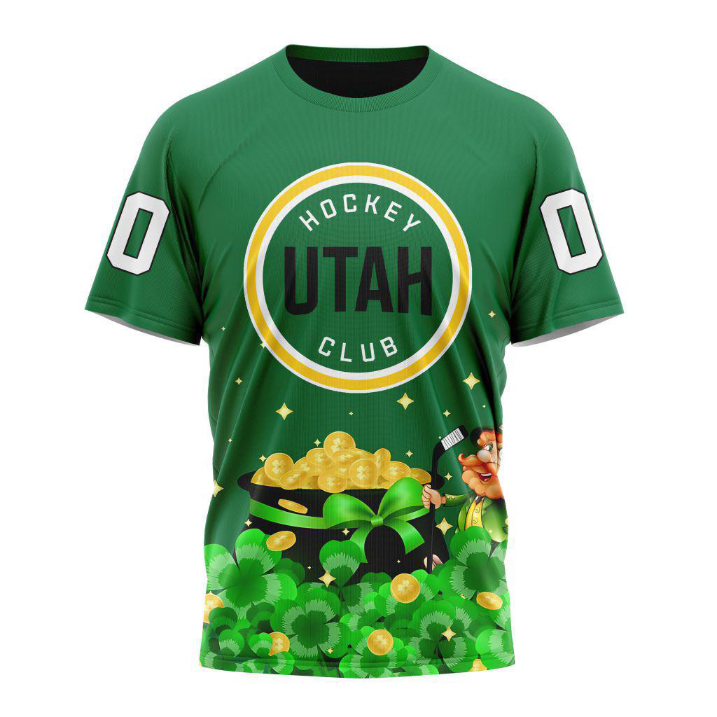 Custom NHL Utah Hockey Club Special Design St.Patrick's Day Shirt Unique Gifts For Hockey Fans