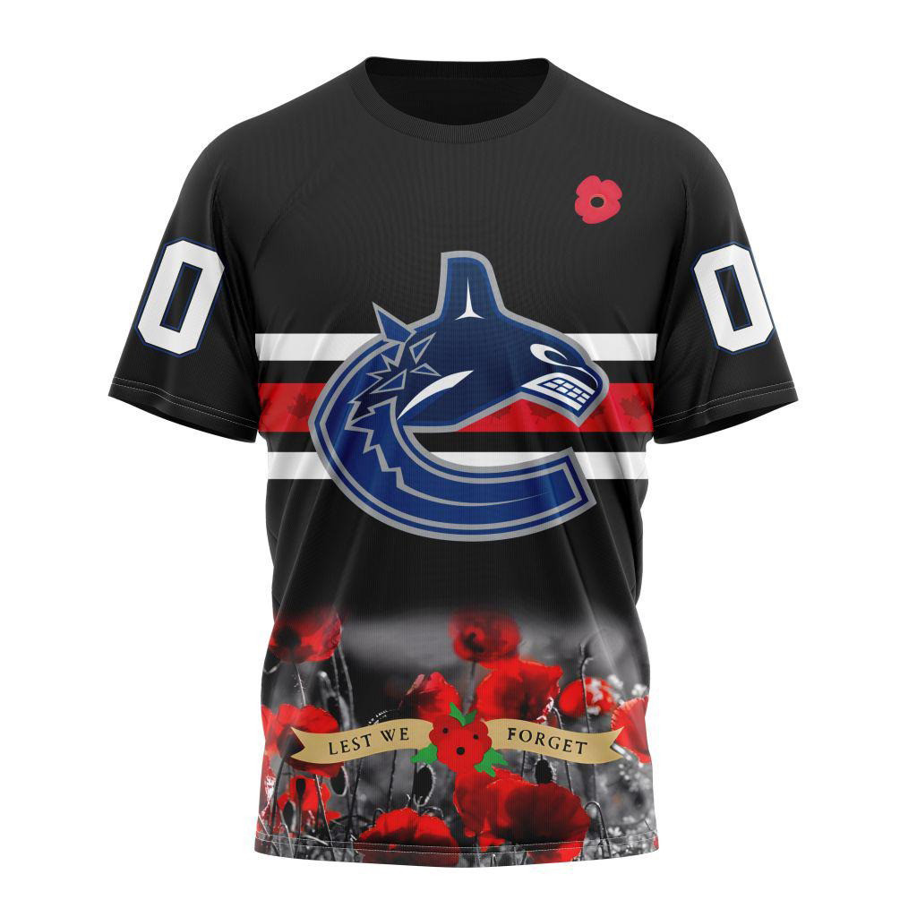 Custom NHL Vancouver Canucks Hockey Special Remembrance Day Shirt Best Gifts For Hockey Fans