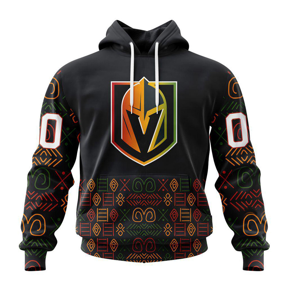 Custom NHL Vegas Golden Knights Black History Month Hoodie Hockey Fan Gifts