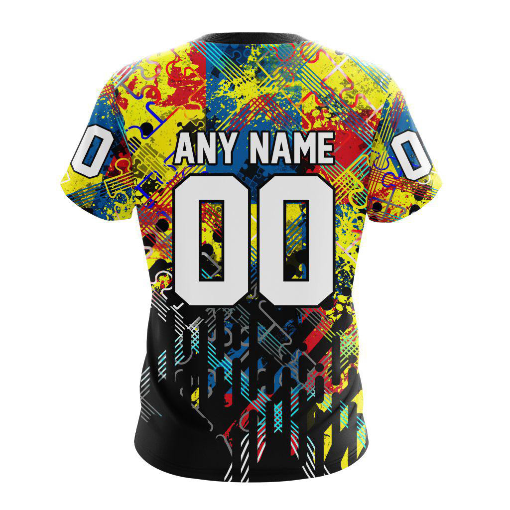 Custom NHL Vegas Golden Knights Hockey Logo Team Autism Awareness Shirt Gift For Fan