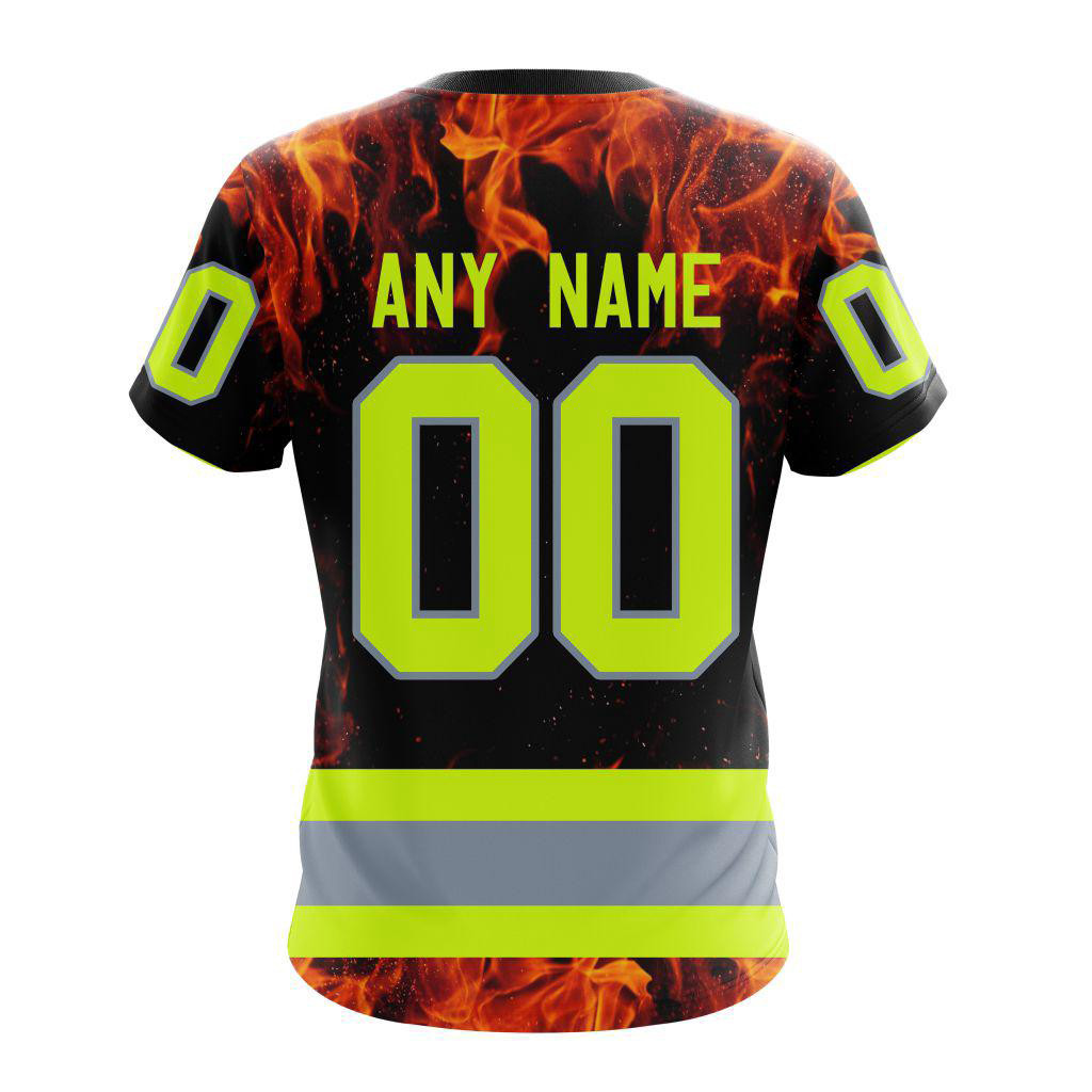 Custom NHL Vegas Golden Knights Special Honoring Firefighters Design Shirt Hockey Fan Gifts