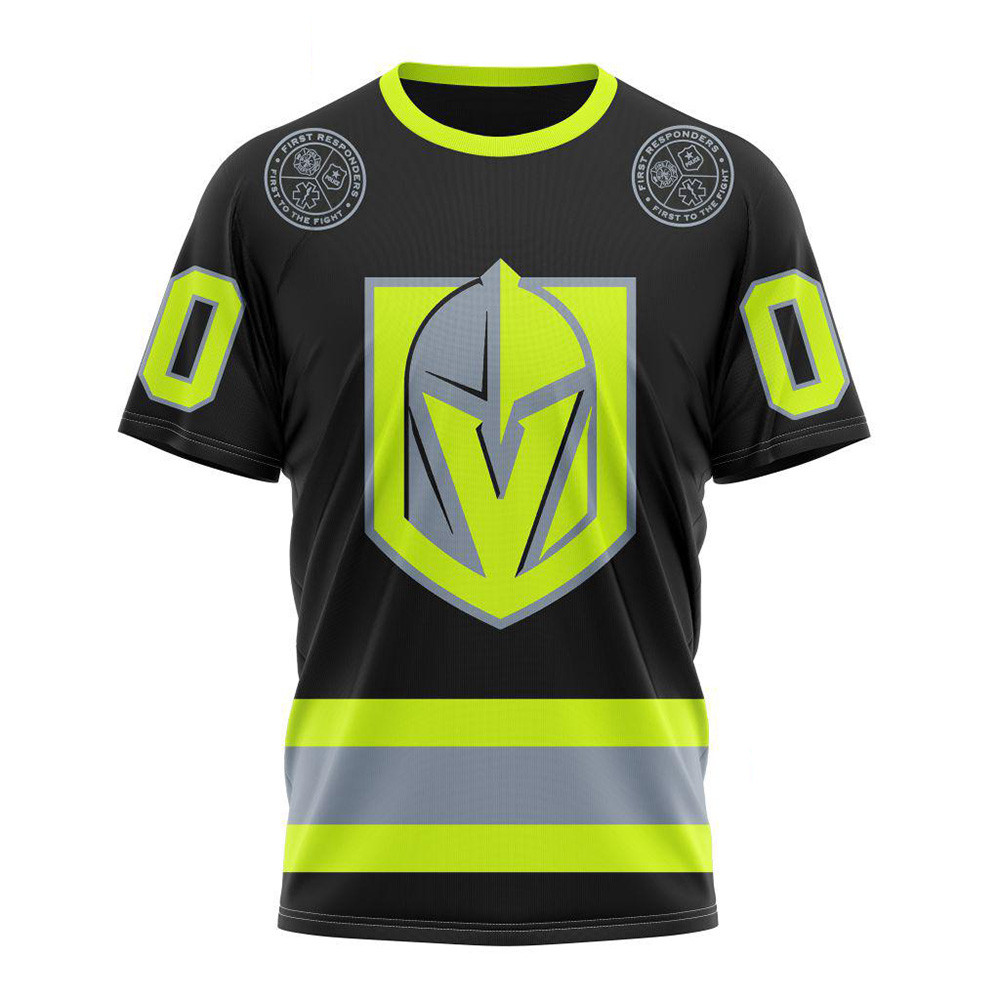 Custom NHL Vegas Golden Knights Specialized FireFighter Shirt Gifts For NHL Fans