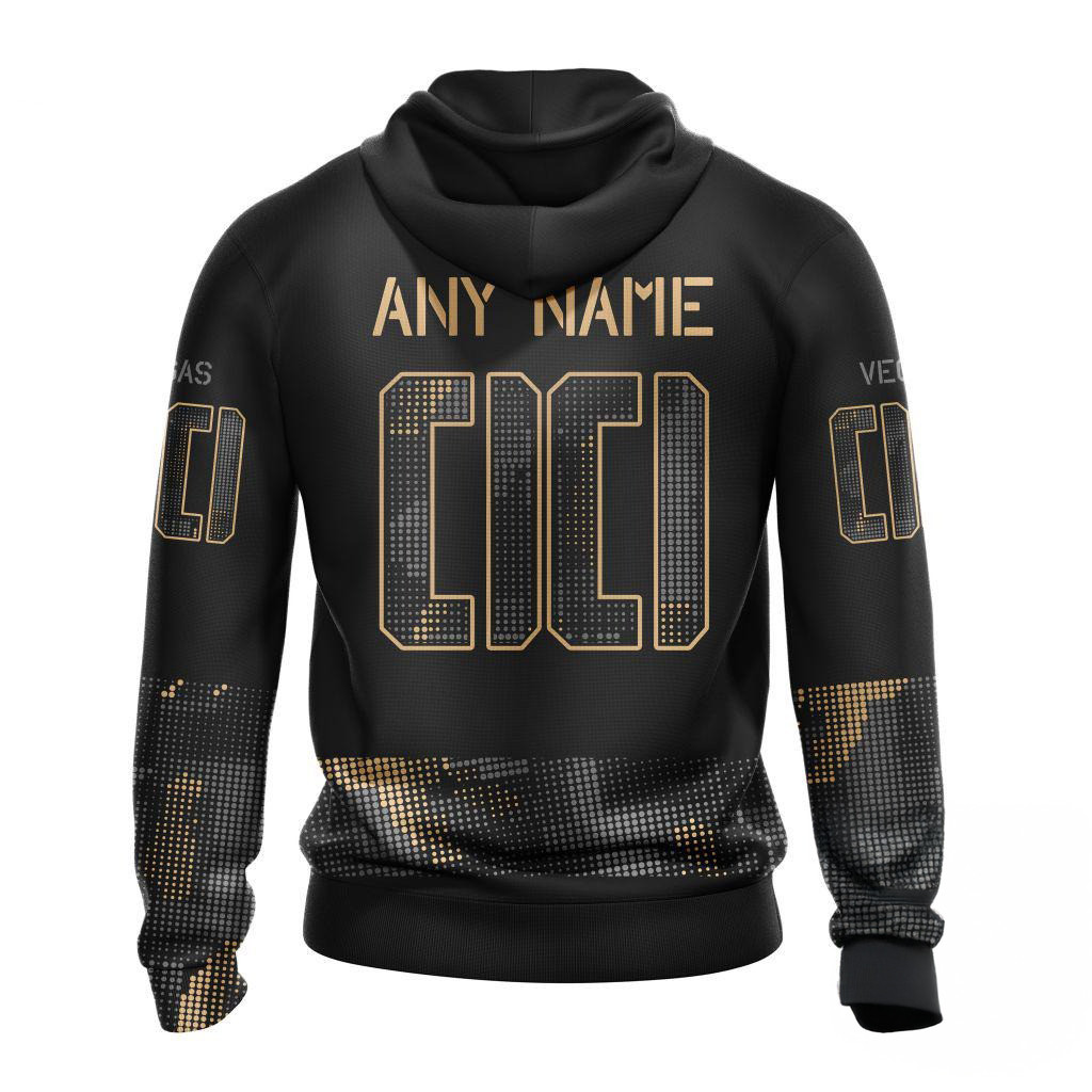 Custom NHL Vegas Golden Knights Veterans Military Appreciation Hoodie Gifts For Ice Hockey Fans