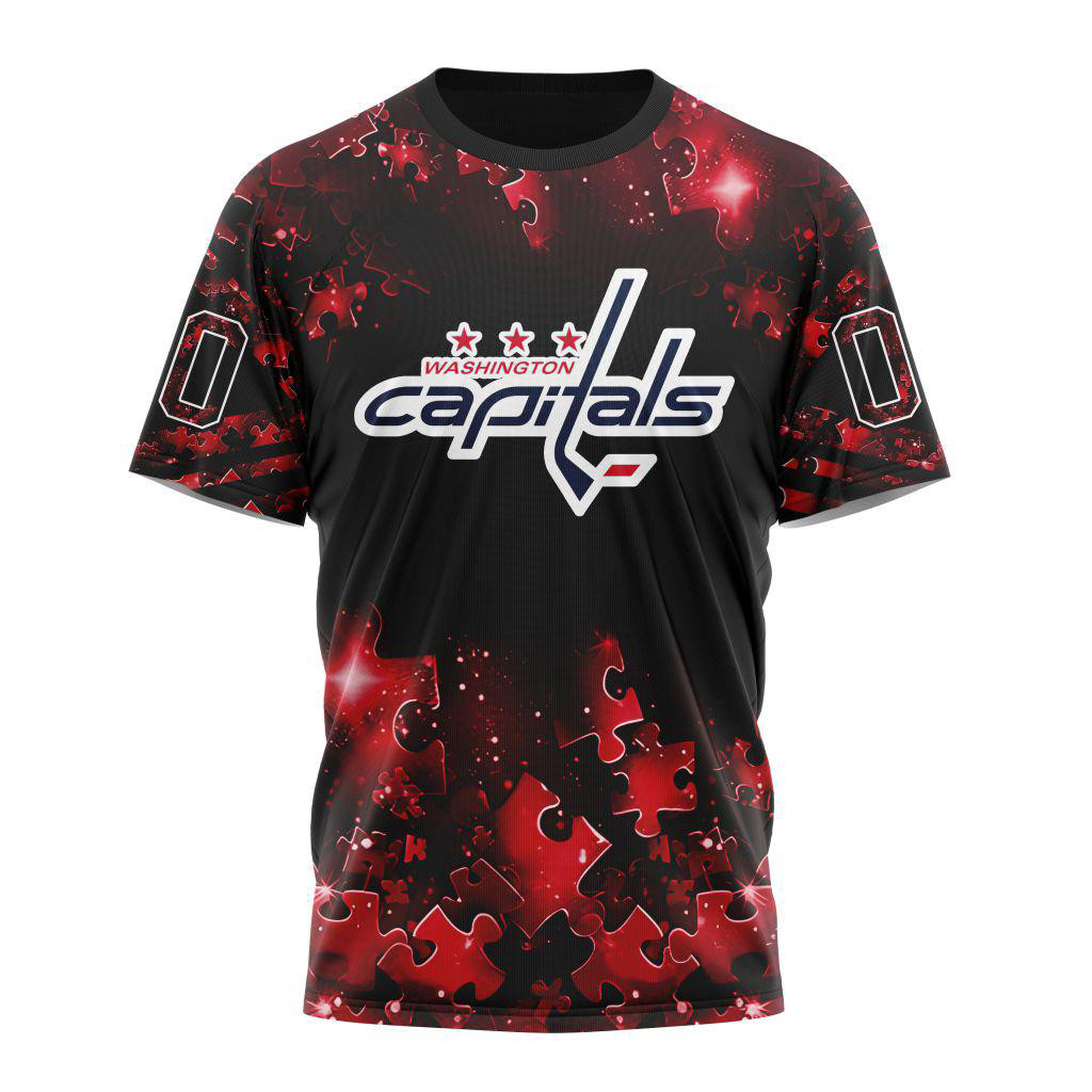 Custom NHL Washington Capitals Autism Awareness Hockey Shirt Gift Ideas For Hockey Fans