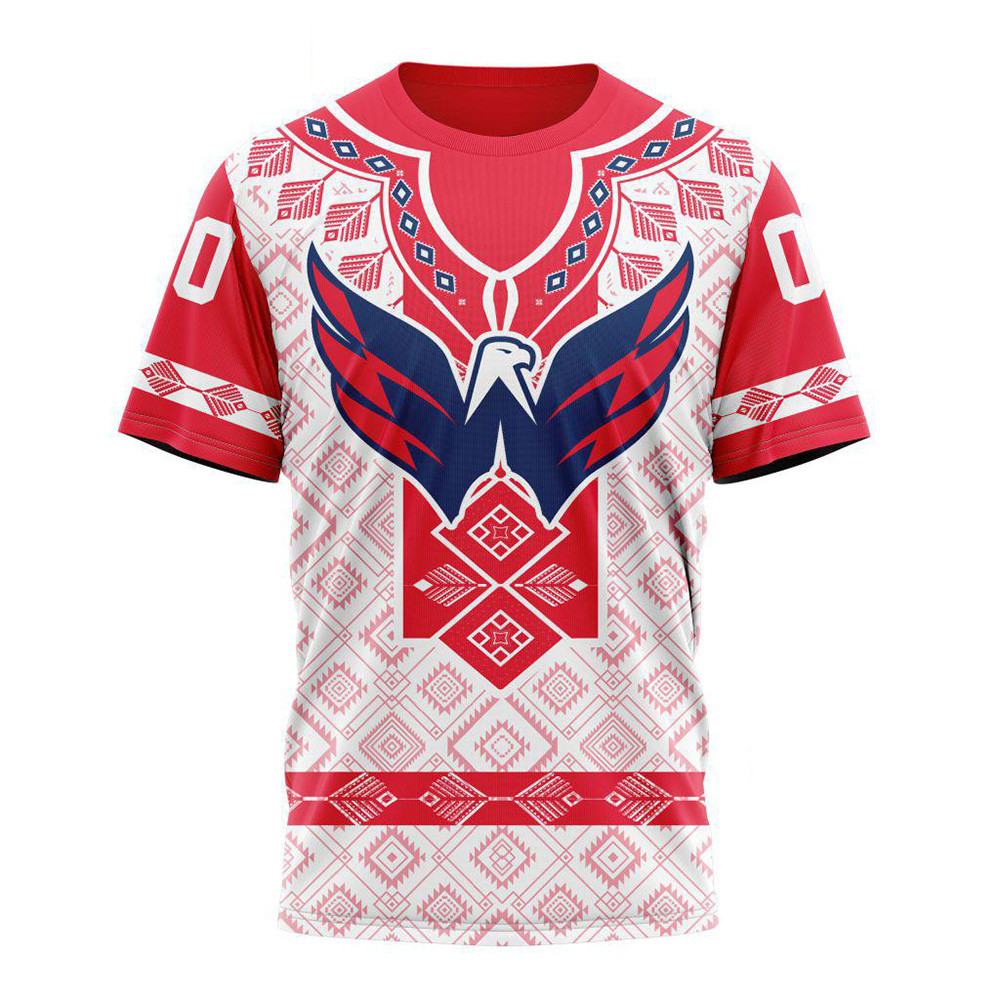 Custom NHL Washington Capitals Hockey Team Native Heritage Shirt Gifts For NHL Fans