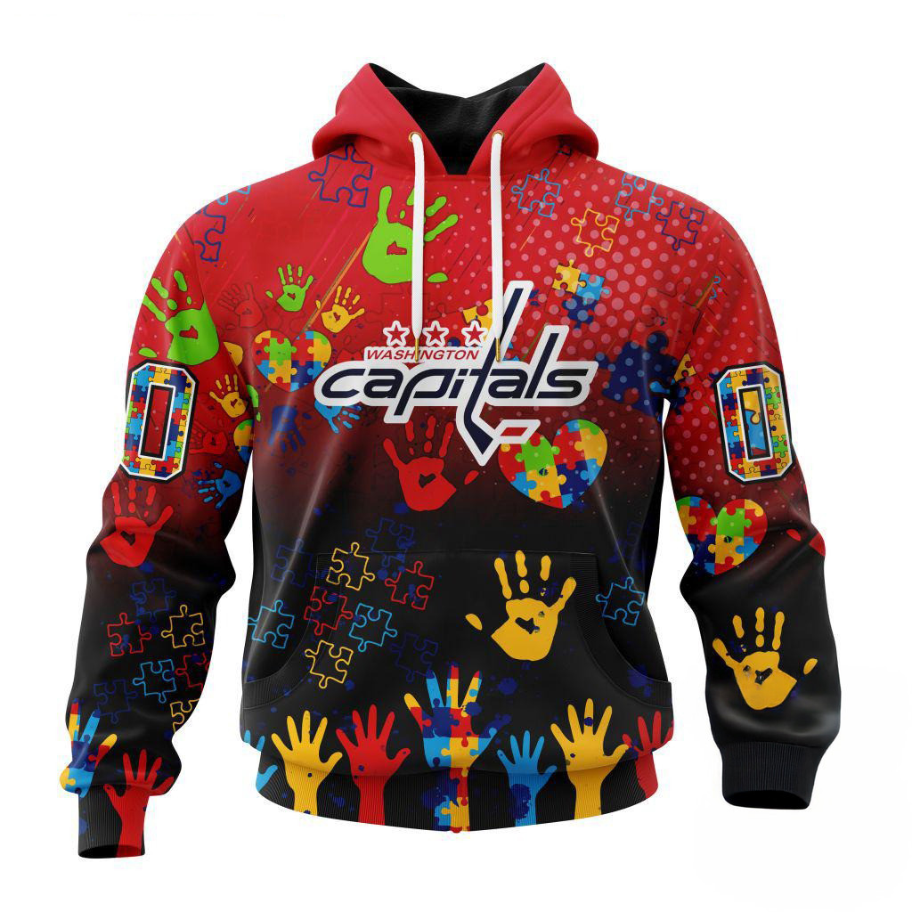 Custom NHL Washington Capitals Special Autism Awareness Hoodie Unique Gifts For Hockey Lovers