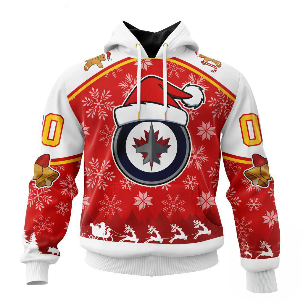 Custom NHL Winnipeg Jets Special Santa Hats Logo Team Merry Christmas Hoodie Fans Gift Ideas