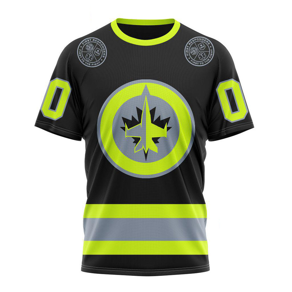 Custom NHL Winnipeg Jets Specialized FireFighter Shirt Presents For Hockey Fans