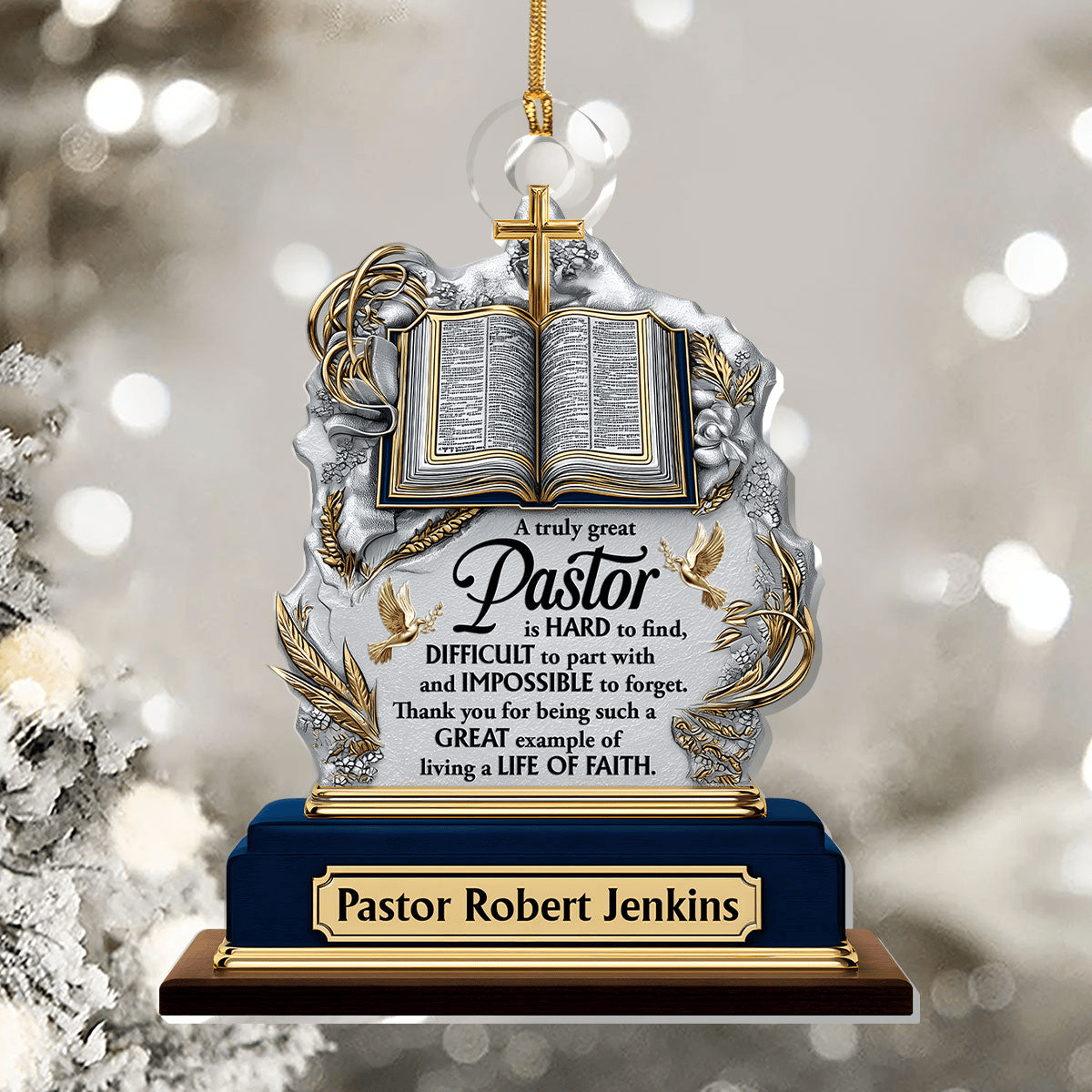Custom Ornament A Truly Great Pastor Acrylic Ornament Christian Gifts For Mom