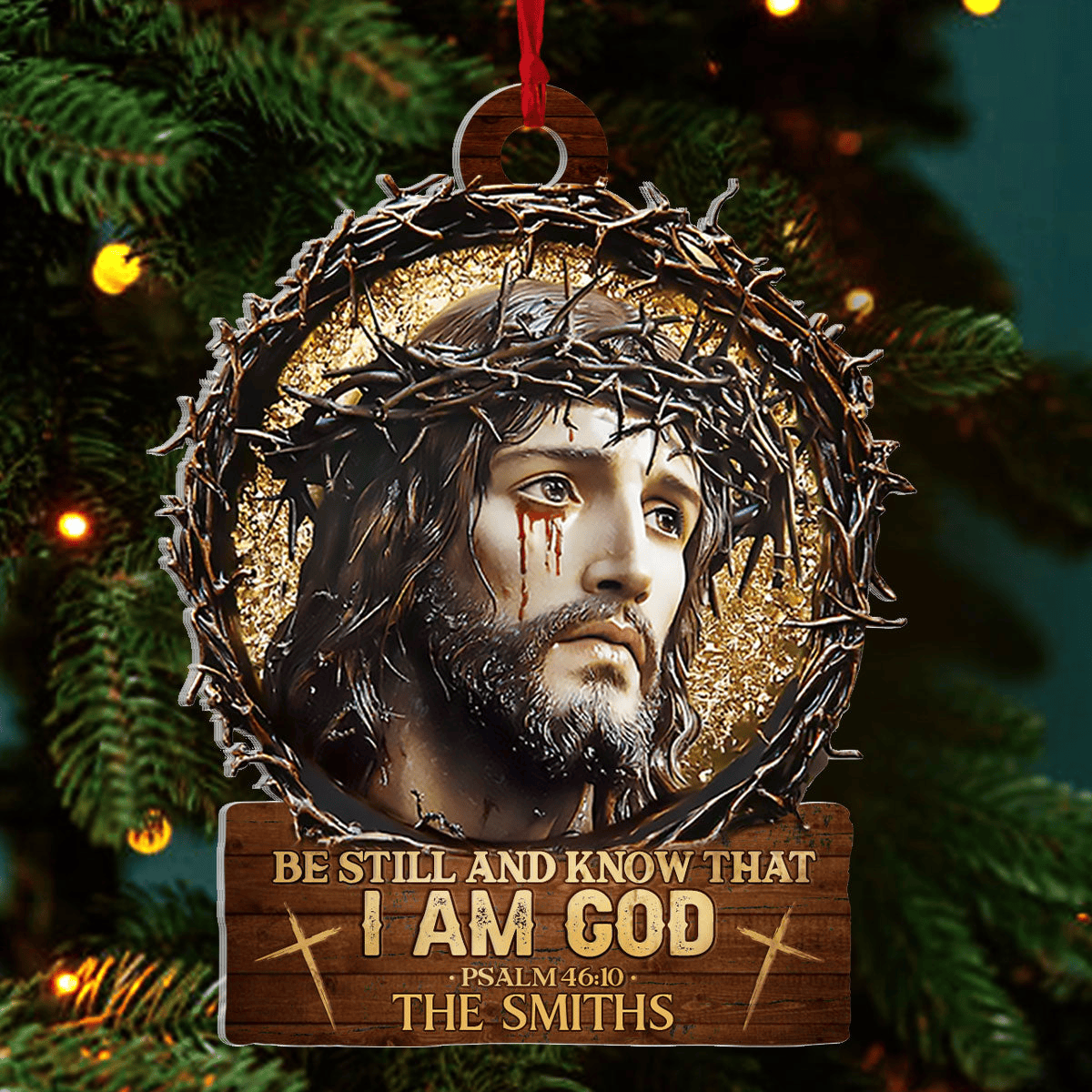 Custom Ornament Be Still And Know That I Am God Acrylic Ornament Christian Gifts For Christmas