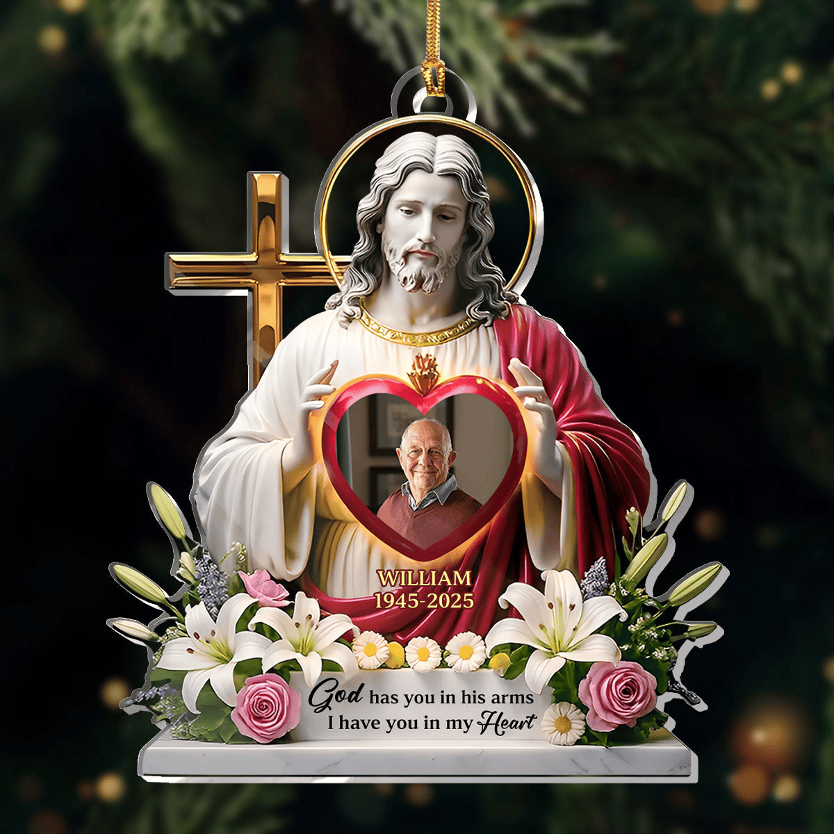Custom Ornament I Have You In My Heart Acrylic Ornament Memorial Christmas Gift