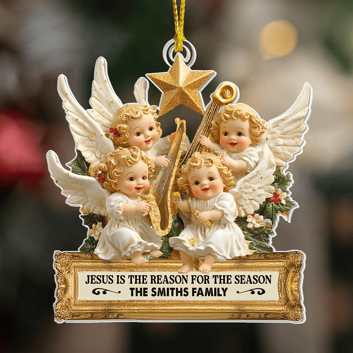 Custom Ornament Jesus Is The Reason For The Season Acrylic Ornament Small Gifts For Church Members