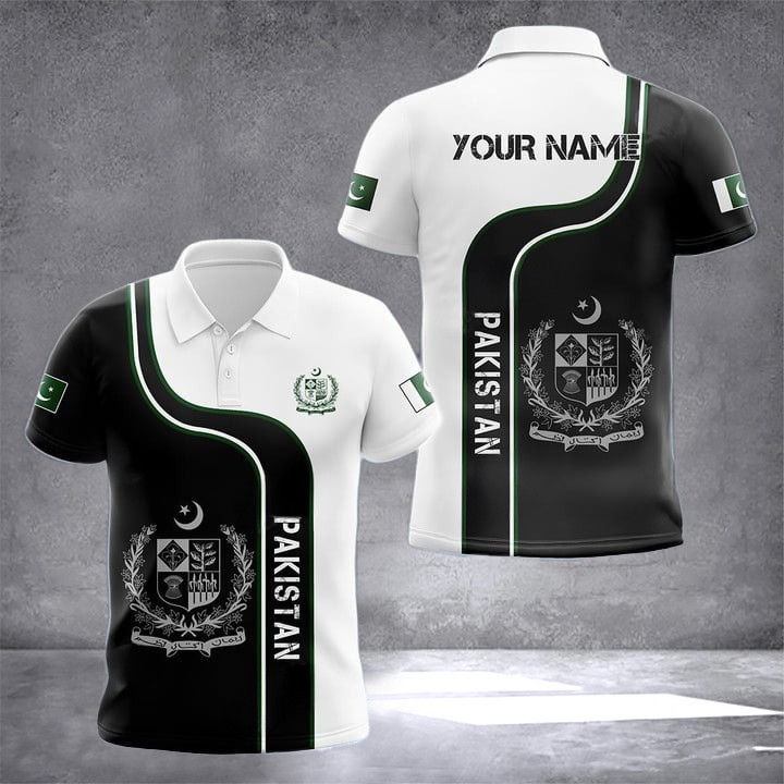 Custom Pakistan Coat Of Arms Polo Shirt Pakistan Men's Clothing Gift Ideas