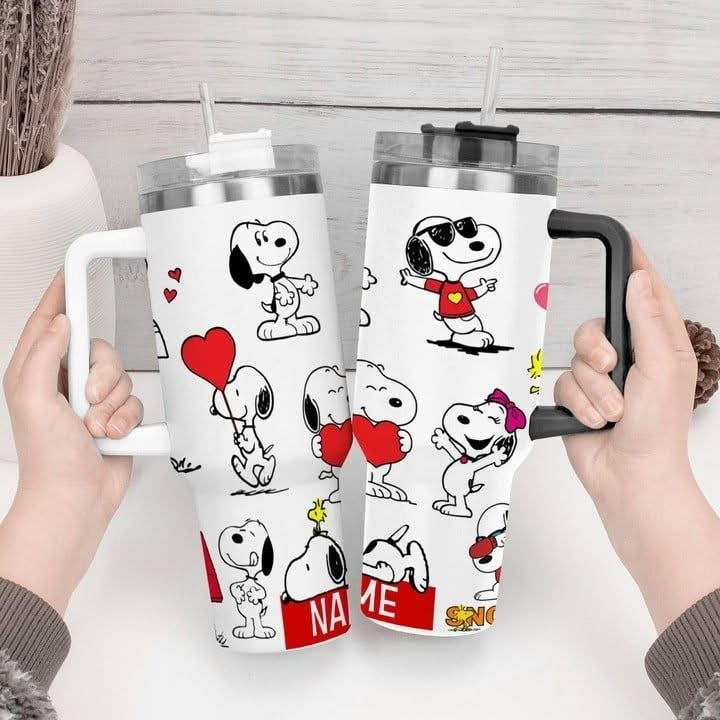 Custom Peanuts Snoopy Tumbler Merchandise Cute Gifts For Snoopy Lovers For Him Her