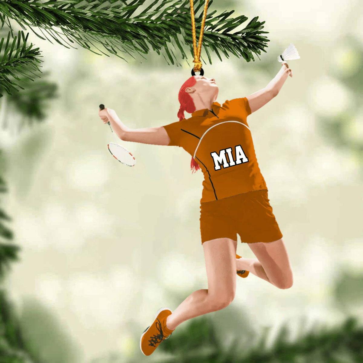 Custom Personalized Badminton Lovers Christmas Ornament Gift For Badminton Player