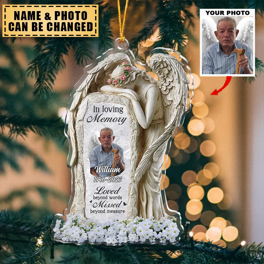 Custom Personalized In Loving Memory Acrylic Ornament  Memorial Gift Idea For Christmas/ Family Member  Upload Photo  Missed And Loved Forever