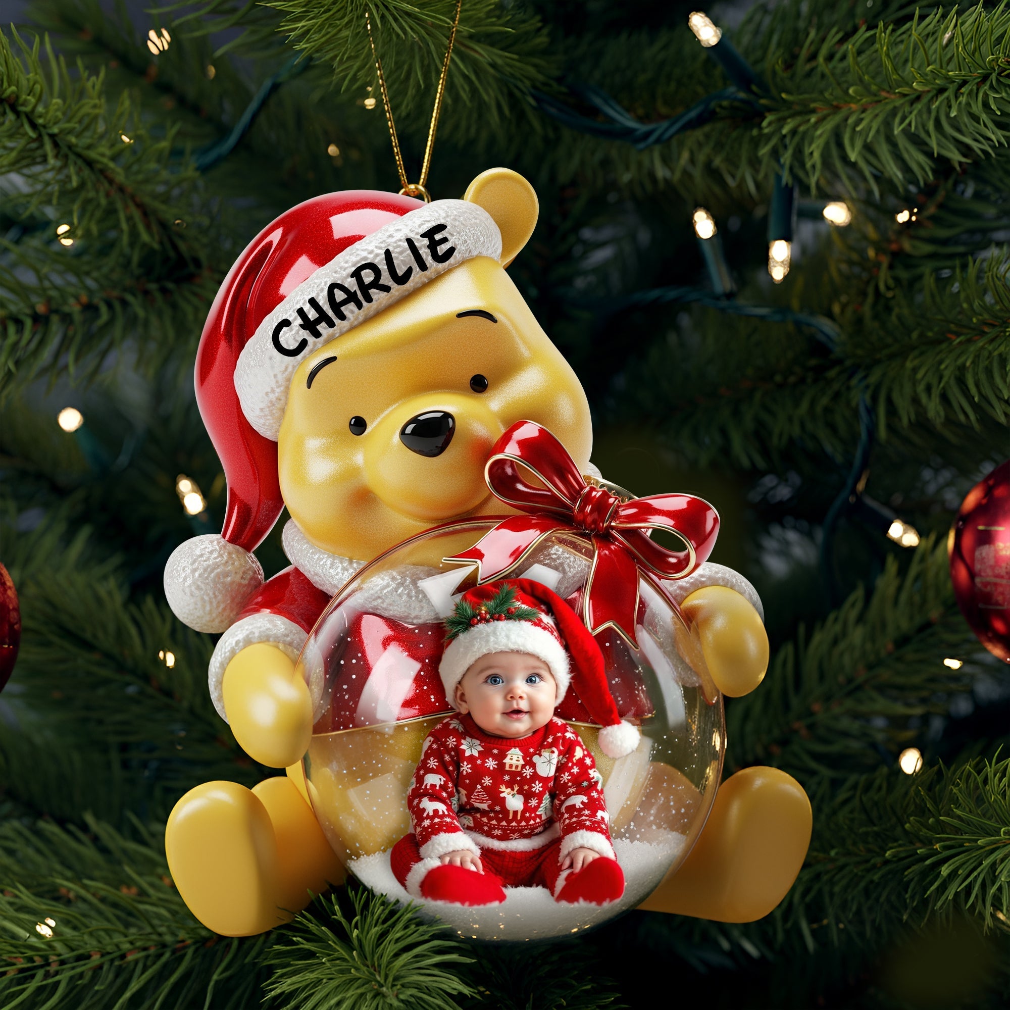 Custom Photo Baby Ornament - Personalized Gift For Baby Christmas Ornament - Xmas Ornament Gift