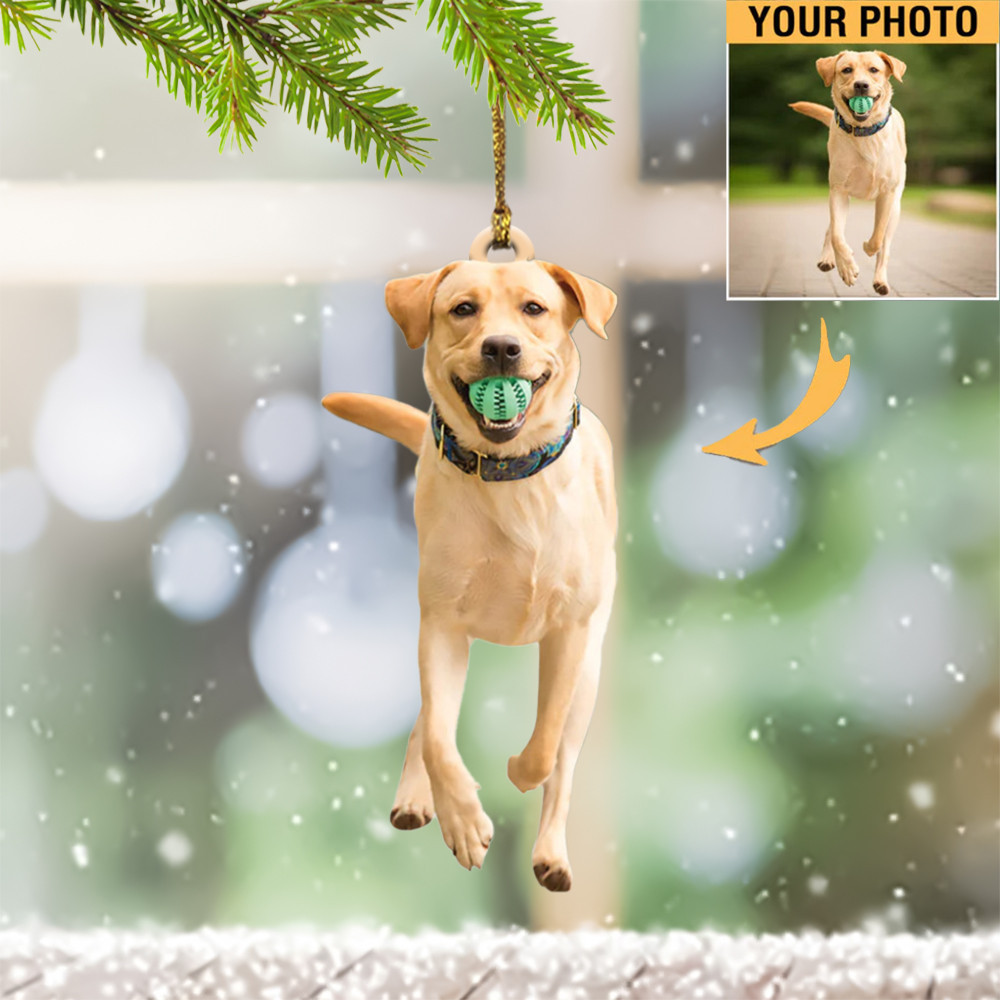 Custom Photo Dog Ornament Personalized Dog Picture Ornaments Christmas Gift Ideas