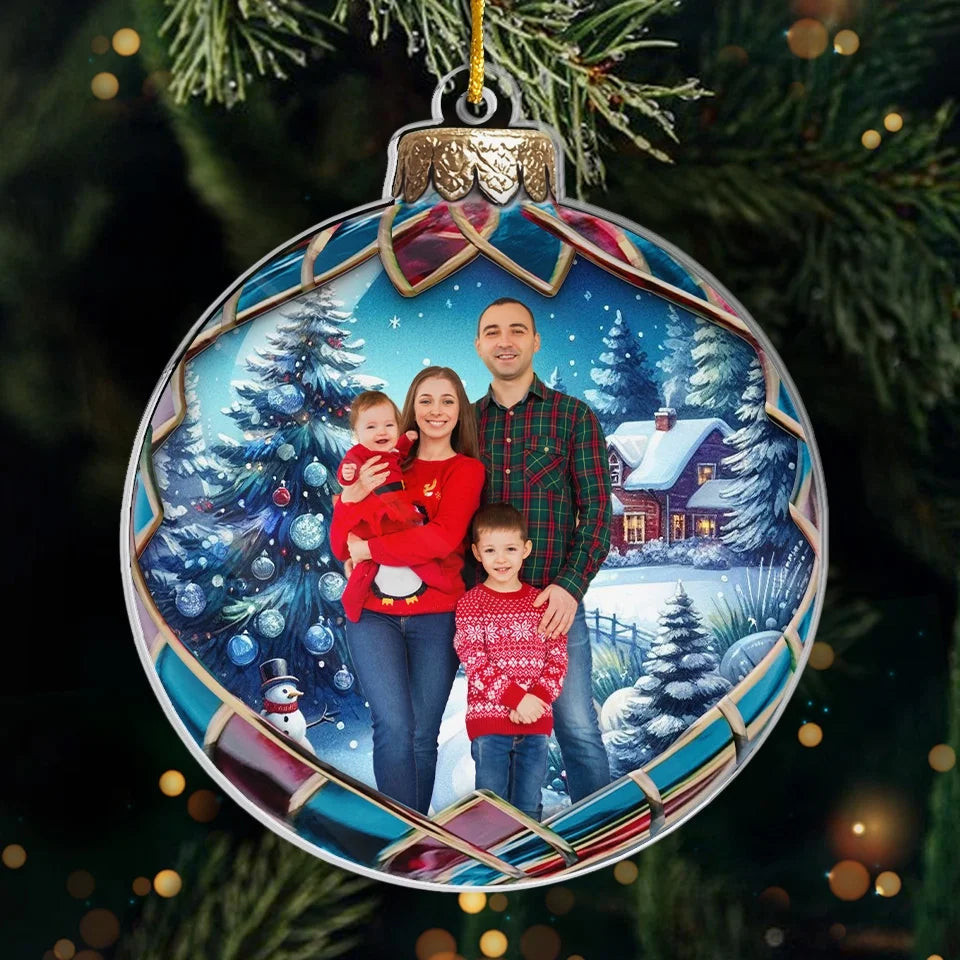 Custom Photo Every Time We Love Every Time We Give It's Christmas  Family Personalized Custom Ornament  Acrylic Custom Shaped  Christmas Ornament For Family Members