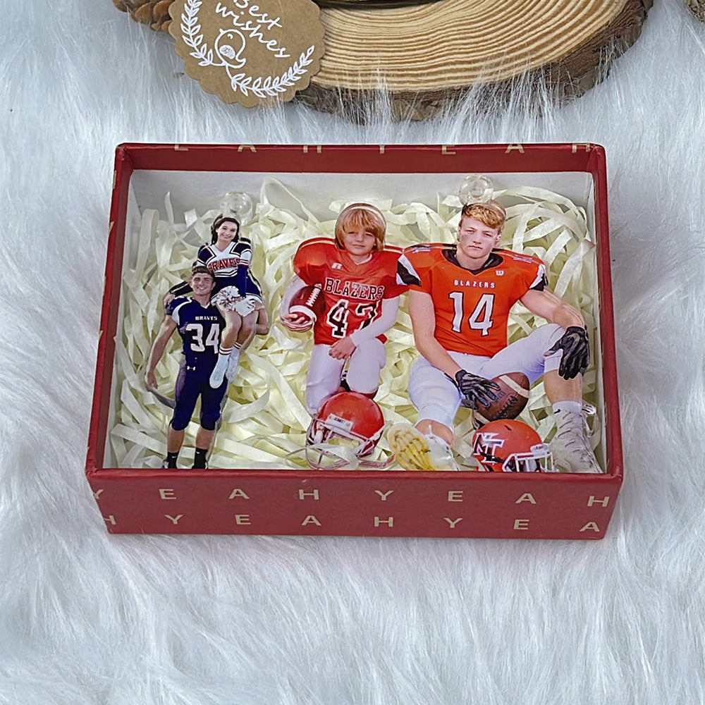 Custom Photo Gifts for American Football Lovers Ornament - Xmas Home Decoration Gift