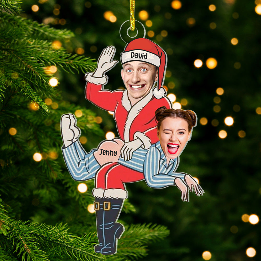 Custom Photo Gifts For Couple Christmas Ornament - Funny Christmas Ornament Gift