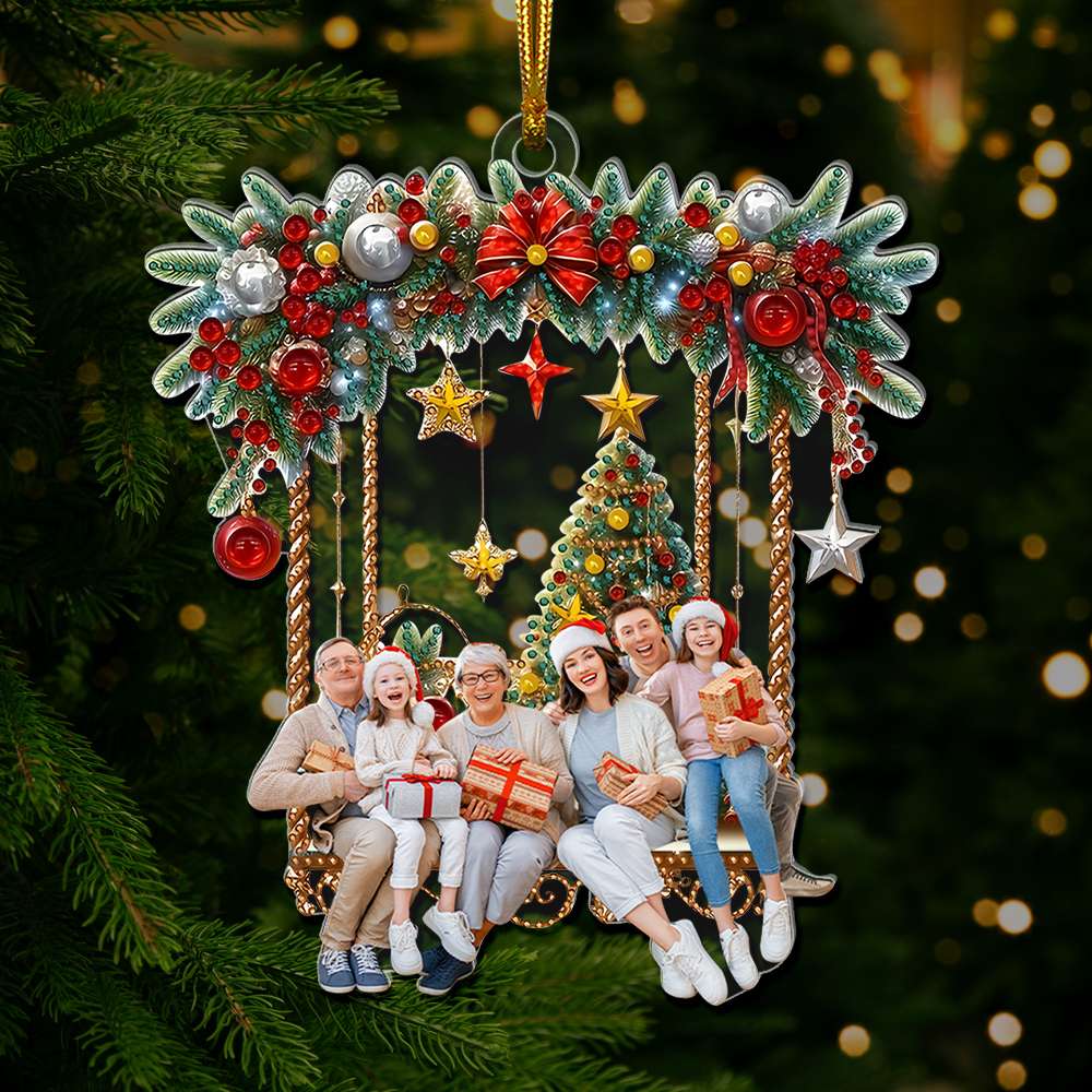 Custom Photo Gifts For Family Ornament Christmas - Family Christmas Ornament Gift Custom Photo Gifts For Family Ornament Christmas - Family Christmas Ornament Gift
