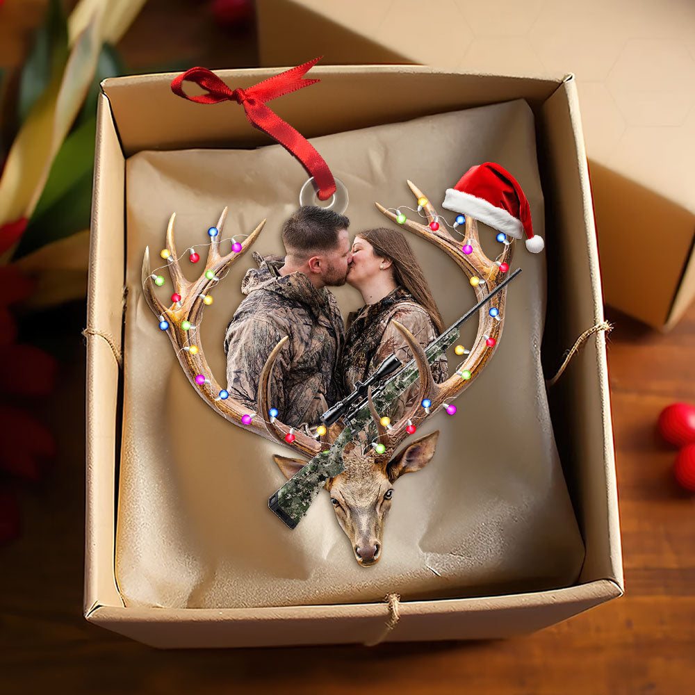 Custom Photo Gifts For Hunting Couple Ornament Christmas - Xmas Home Decoration Gift