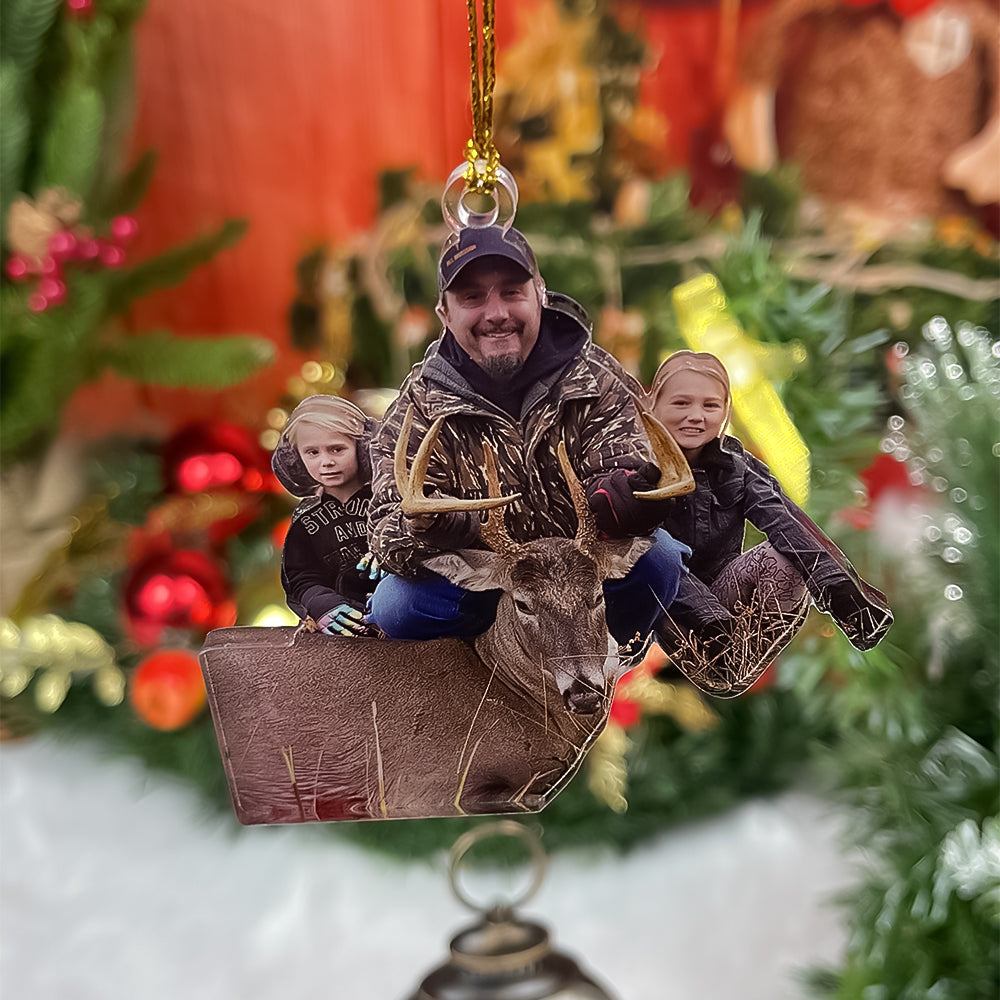 Custom Photo Gifts For Hunting Lovers Ornament - Funny Christmas Ornament Gift