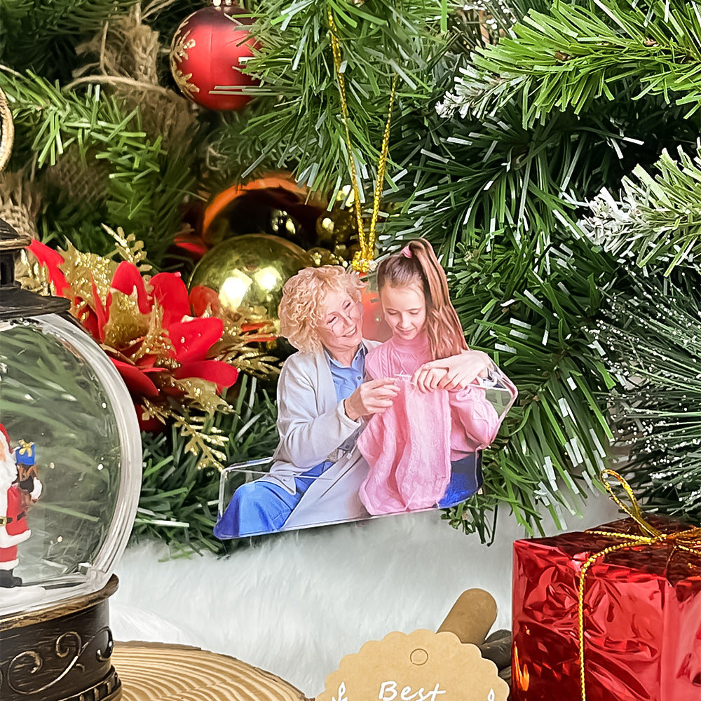 Custom Photo Gifts for Knitters Ornament - Christmas Ornament Gift Idea