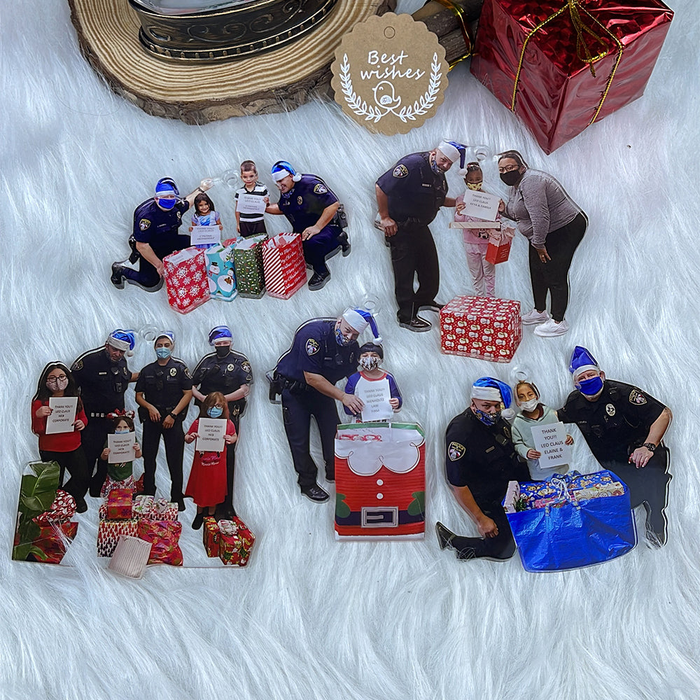 Custom Photo Gifts for Police Ornament - Christmas Ornament Gift Idea Custom Photo Gifts for Police Ornament - Christmas Ornament Gift Idea