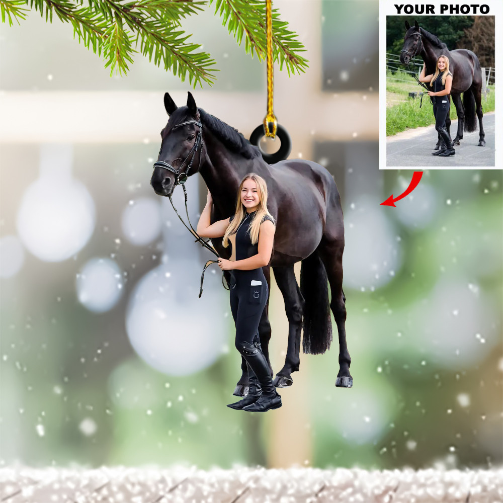 Custom Photo Horse And Rider Ornament Horse Lover Christmas Tree Decoration Ideas