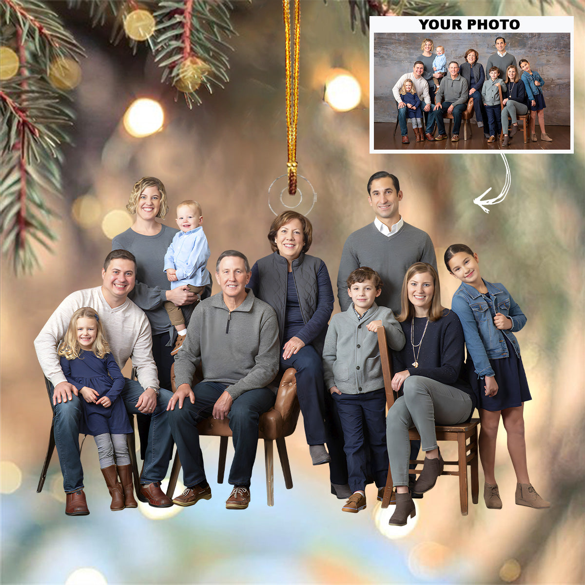 Custom Photo Ornament Personalized Custom Photo Mica Ornament Christmas Gift For Dog