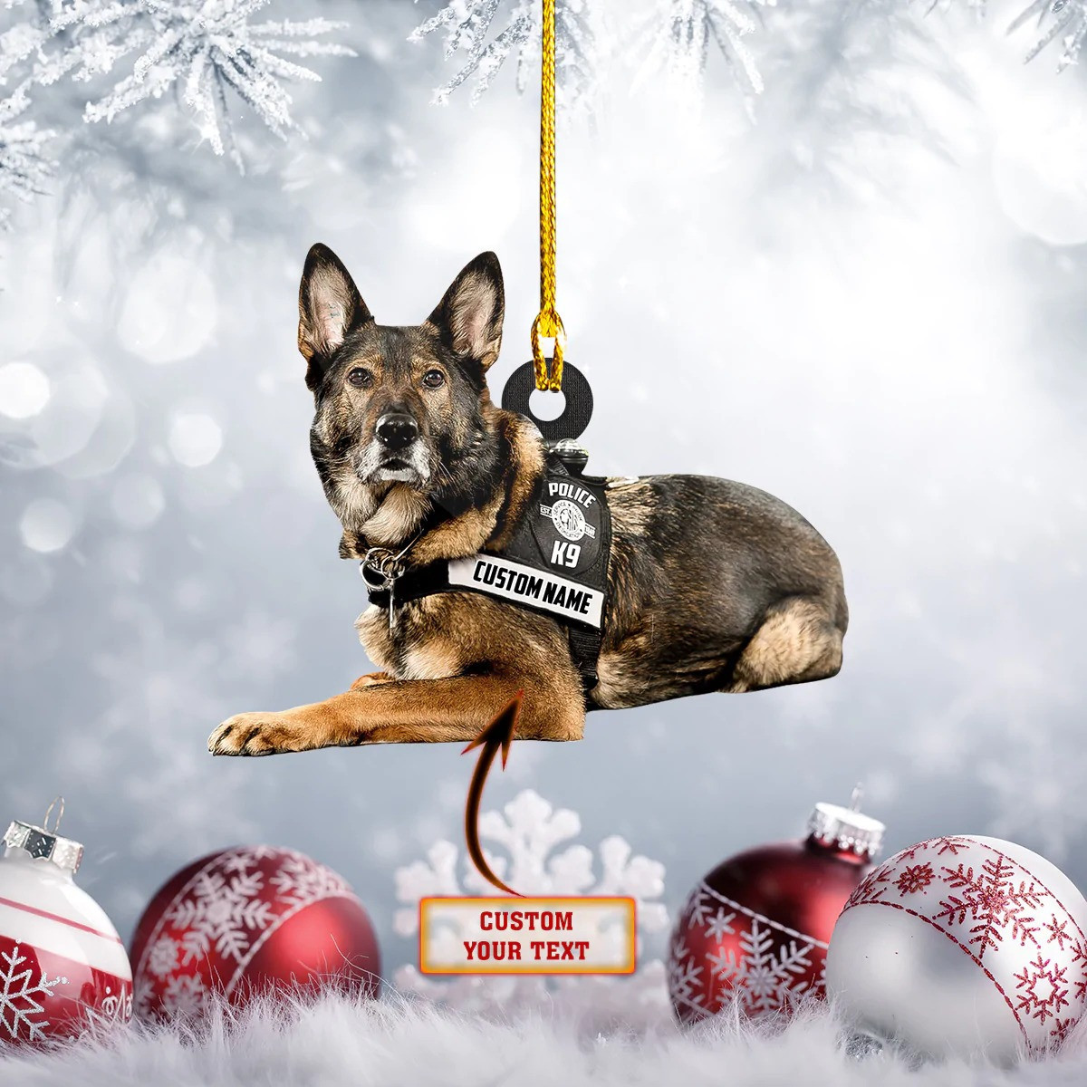 Custom Police K9 Christmas Ornament 2024 Christmas Tree Decorations Ideas