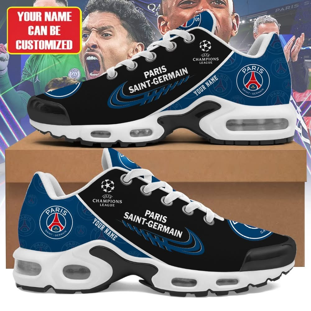 Custom PSG Paris Saint-Germain UEFA Champions League Air Max Plus Sneakers Merch Sport Shoes