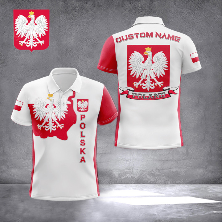 Custom Republic Of Poland Polo Shirt Polish Men's Clothing Gifts For Polish