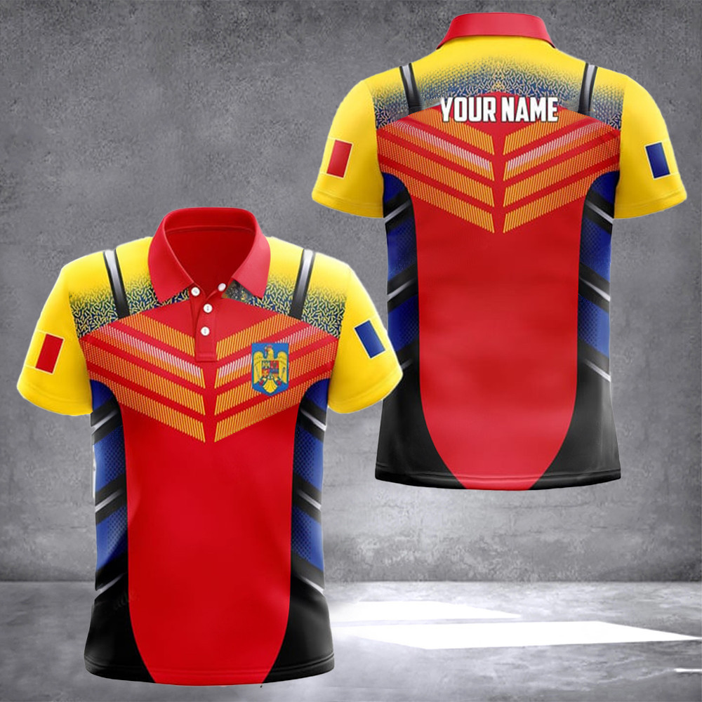 Custom Romania Polo Shirt Romania Clothing Gifts For Romanian Friend