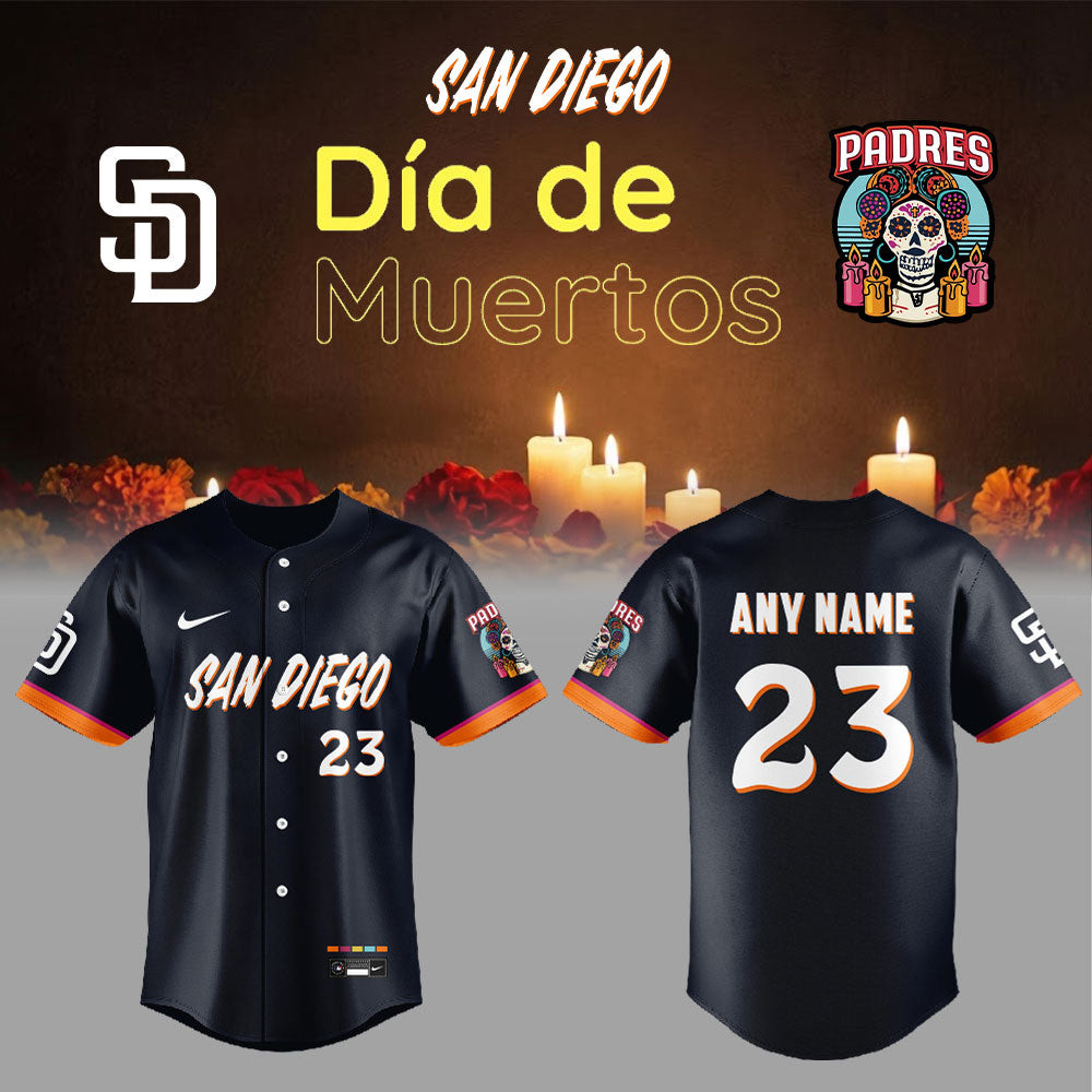 Custom San Diego Padres City Connect Concept Dia De Los Muertos 2026 Jersey SD Padres Merch