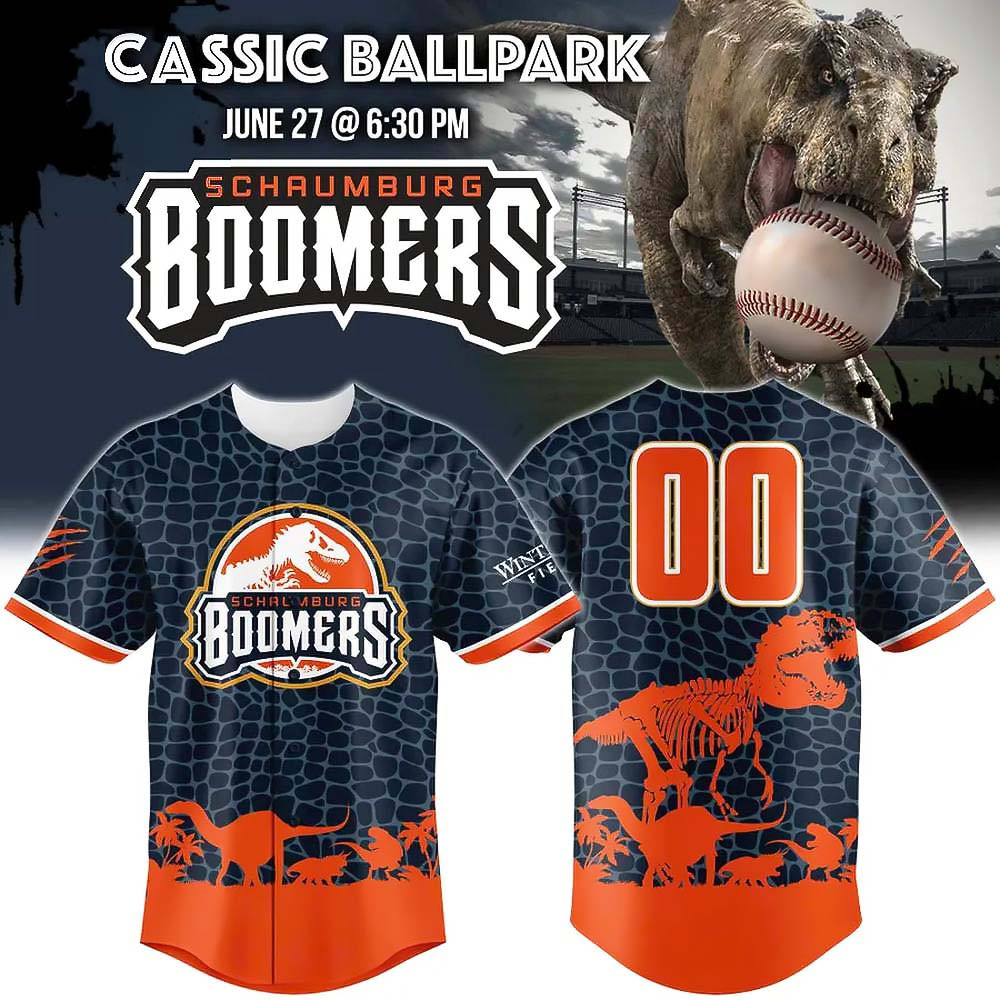 Custom Schaumburg Boomers Jurassic Ballpark Limited Edition Baseball Jersey Gift For Him