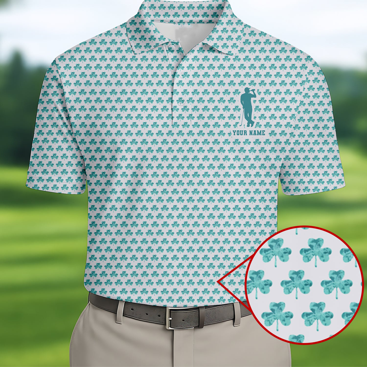 Custom St Patrick's Day Shamrock Golf And Beer Polo Shirt Best Golf Outfits Great Gift For Father's Day