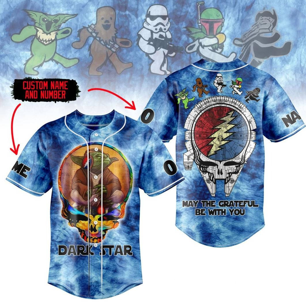 Custom Star Wars x Grateful Dead "Dark Star" Special Baseball Jersey Gifts For Fans