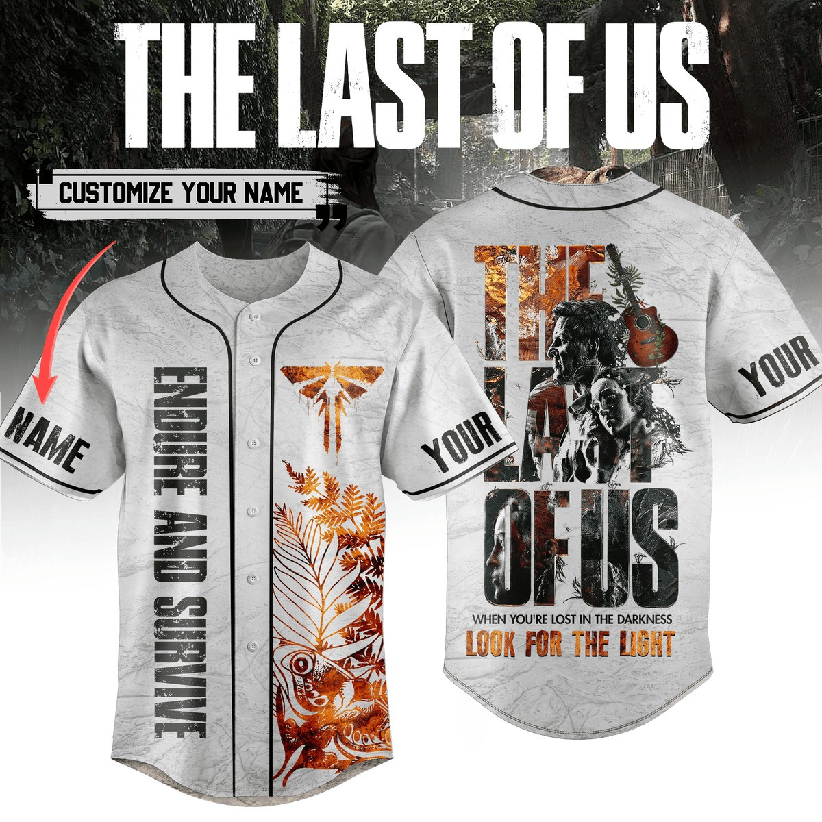 Custom The Last Of Us Endure N Survive Jersey Shirt Gift For Him And Her