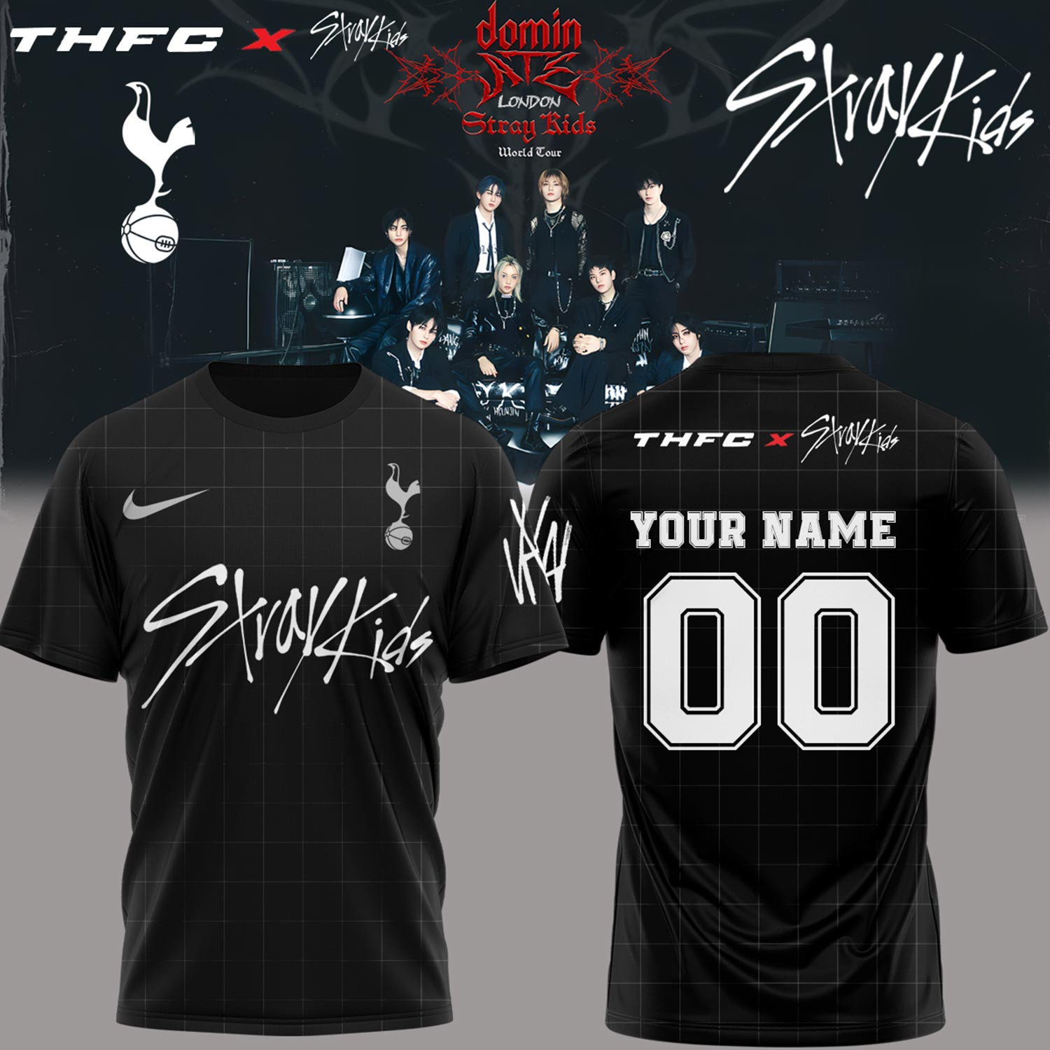 Thfc Stickers Custom Thfc X Stray Kids 2526 Away Jersey Gifts For Music Lovers - neowand