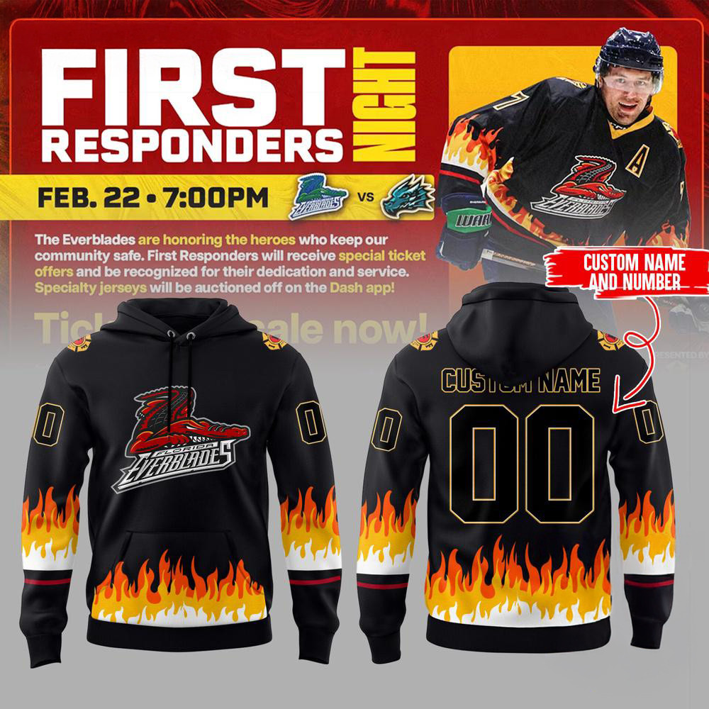 Custom Toledo Walleye x Firefighter Appreciation Night Hockey Shirt Gifts For Hockey Fan