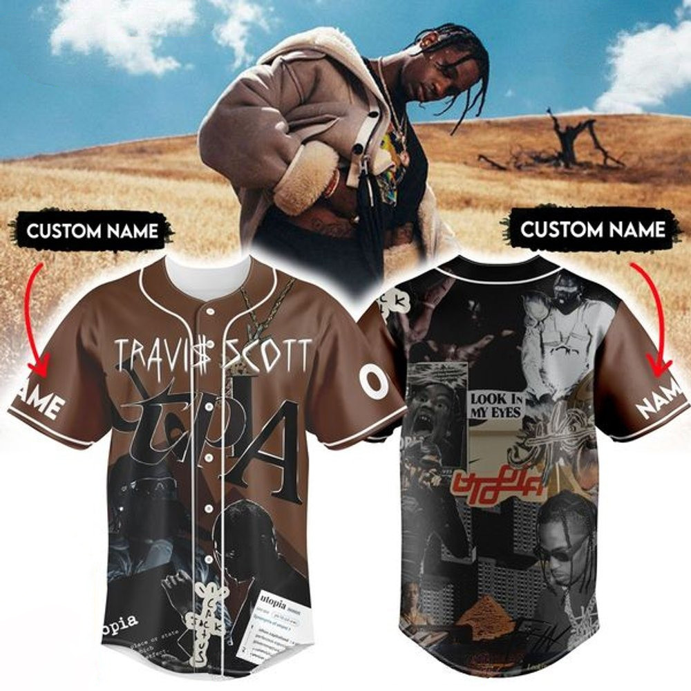 Custom Travis Scott Utopia Premium Concert Jersey Father'S Day Gifts Music Lover