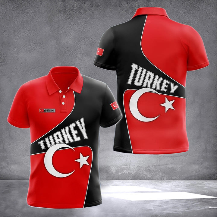 Custom Turkey Flag Polo Shirt Turkish Clothes Online Gifts For Turkish People