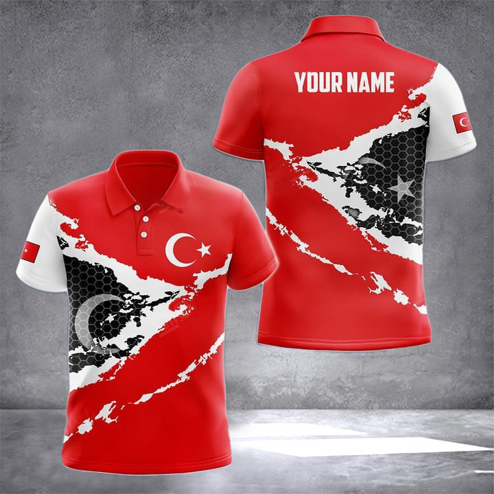 Custom Turkey Flag Proud Country Polo Shirt Turkey Fashion Online Gifts For Turkish Friends