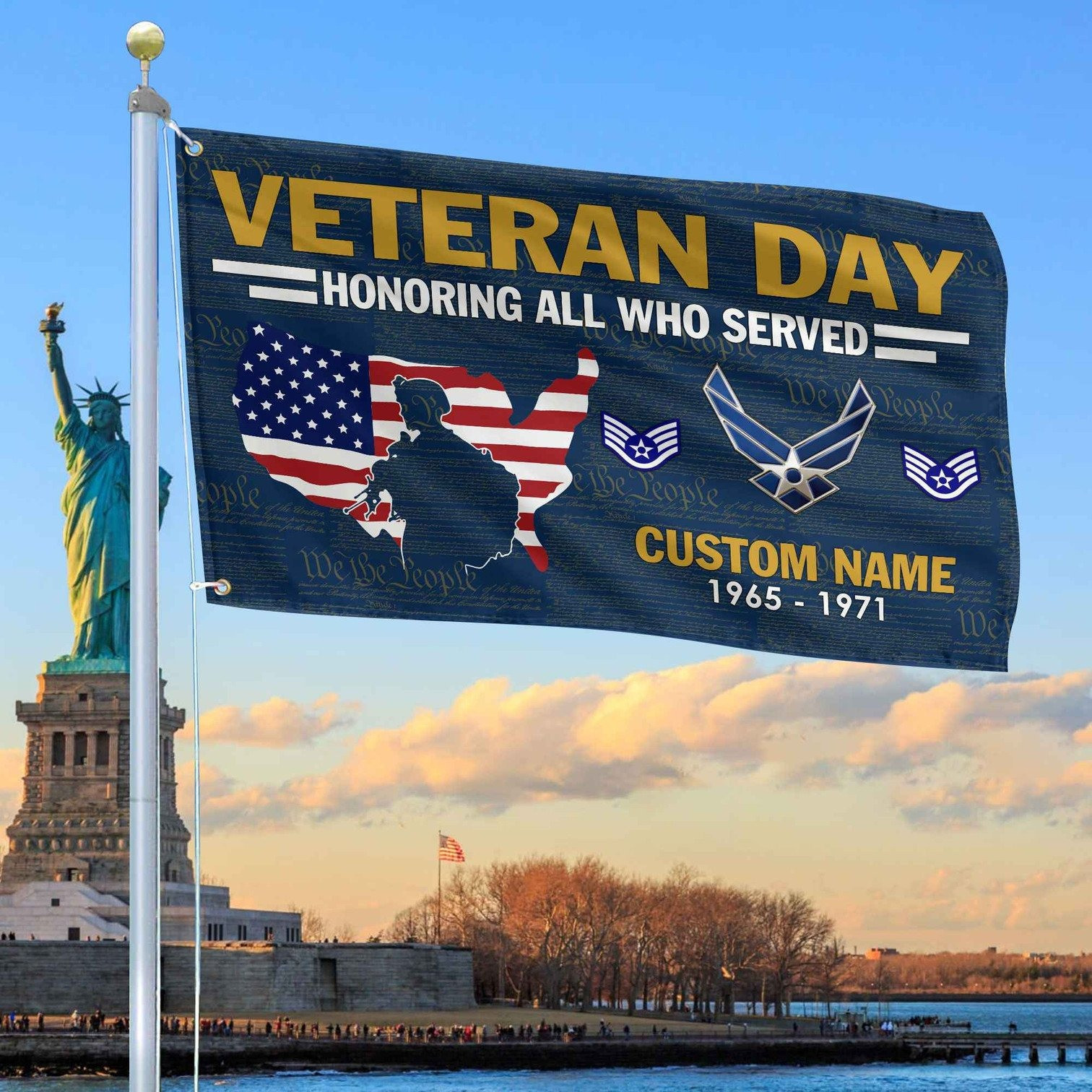 Custom US Air Force Flag Veterans Day Honoring All Who Served Flag Gifts For Air Force