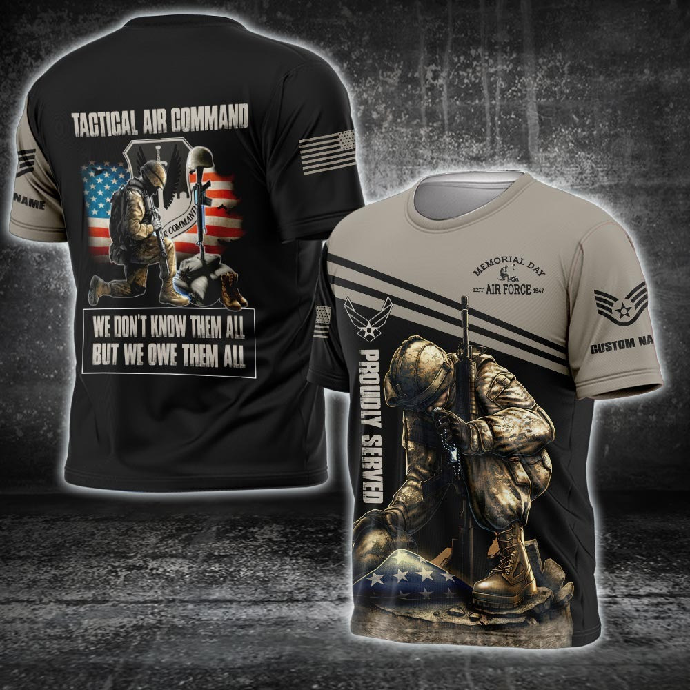 Custom US Air Force Veteran Shirt Tactical Air Command Proud Served Memorial Gifts For Vets