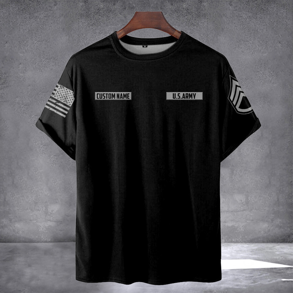 Custom US Army 7th Infantry Division Veteran Shirt Army Veteran T-Shirt Gifts For Dad